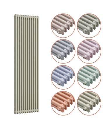 1500 x 560mm 'Pick A Pastel' Vertical Traditional 2 Column Radiator