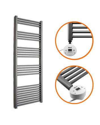 1600 x 400mm Electric Anthracite Heated Towel Rail