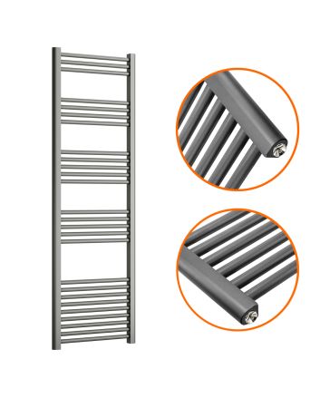 1600 x 500mm Straight Anthracite Heated Towel Rail