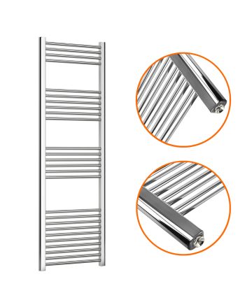 1600 x 500mm Straight Chrome Heated Towel Rail