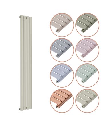 1600 x 236mm 'Pick A Pastel' Single Oval Tube Vertical Radiator
