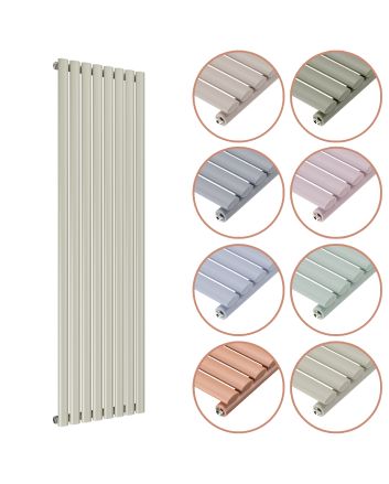 1600 x 472mm 'Pick a Pastel' Single Oval Tube Vertical Radiator 