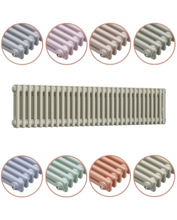 300 x 1508mm 'Pick A Pastel' Horizontal Traditional 2 Column Radiator
