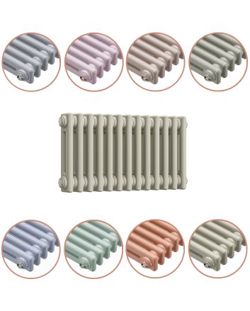300 x 608mm 'Pick A Pastel' Horizontal Traditional 2 Column Radiator