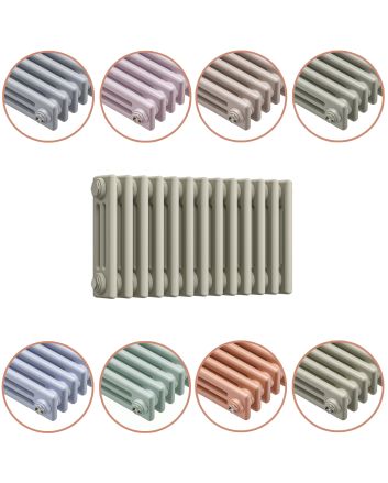 300 x 608mm 'Pick A Pastel' Horizontal Traditional 3 Column Radiator