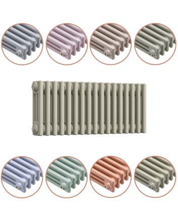 300 x 788mm 'Pick A Pastel' Horizontal Traditional 3 Column Radiator