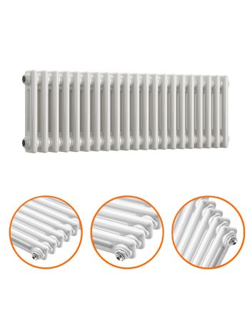 300 x 1013mm White Horizontal Traditional 2 Column Radiator
