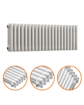 300 x 1013mm White Horizontal Traditional 3 Column Radiator