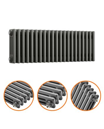 300 x 1013mm Anthracite Horizontal Traditional 3 Column Radiator