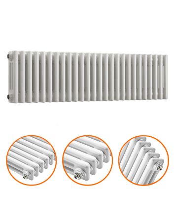 300 x 1193mm White Horizontal Traditional 3 Column Radiator