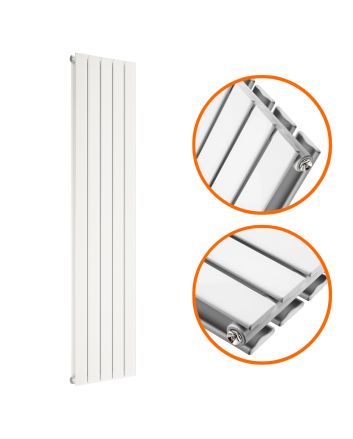 1780 x 350mm White Double Flat Panel Vertical Radiator 