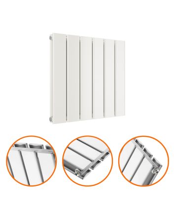 400 x 420mm White Double Flat Panel Horizontal Radiator