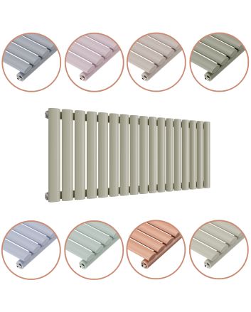 400 x 1000mm 'Pick A Pastel' Single Oval Tube Horizontal Radiator