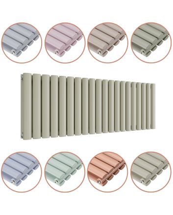 400 x 1180mm 'Pick A Pastel' Double Oval Tube Horizontal Radiator