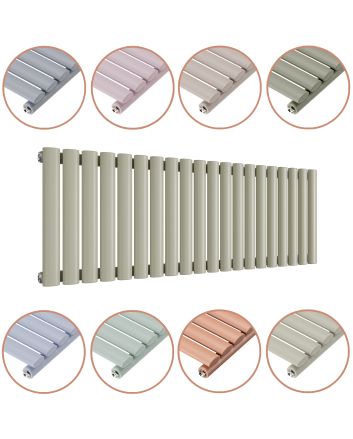 400 x 1180mm 'Pick A Pastel' Single Oval Tube Horizontal Radiator