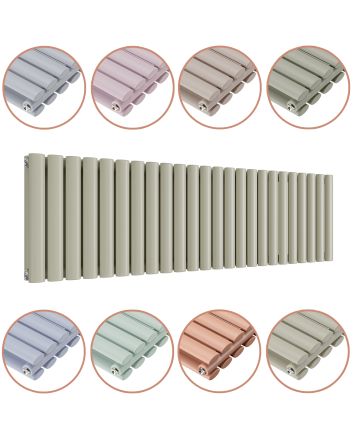 400 x 1411mm 'Pick A Pastel' Double Oval Tube Horizontal Radiator