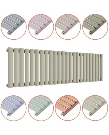 400 x 1411mm 'Pick A Pastel' Single Oval Tube Horizontal Radiator