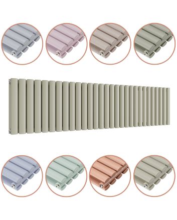 400 x 1652mm 'Pick A Pastel' Double Oval Tube Horizontal Radiator