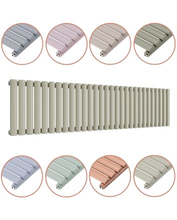 400 x 1652mm 'Pick A Pastel' Single Oval Tube Horizontal Radiator