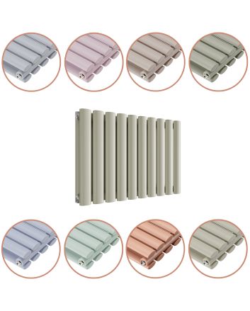 400 x 595mm 'Pick A Pastel' Double Oval Tube Horizontal Radiator