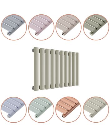 400 x 595mm 'Pick A Pastel' Single Oval Tube Horizontal Radiator