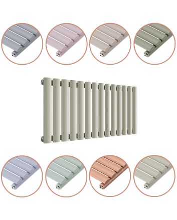 400 x 834mm 'Pick A Pastel' Single Oval Tube Horizontal Radiator
