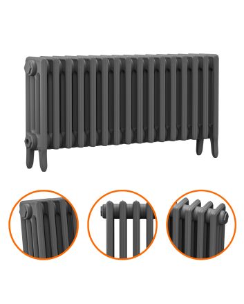 460 x 1010mm Grey Traditional 4 Column Cast Iron Radiator