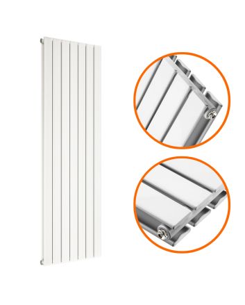 1780 x 490mm White Double Flat Panel Vertical Radiator 