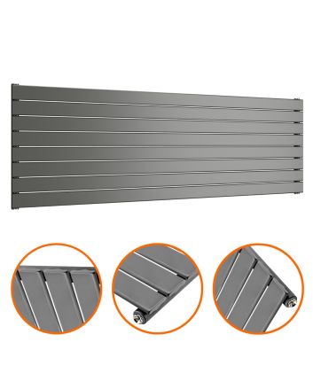 560mm x 1780mm Anthracite Single Flat Panel Horizontal / Landscape Radiator
