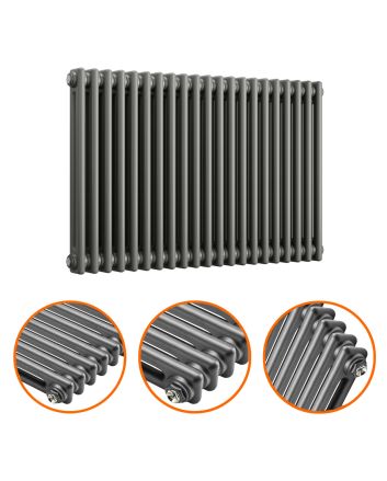 600 x 1013mm Anthracite Horizontal Traditional 2 Column Radiator