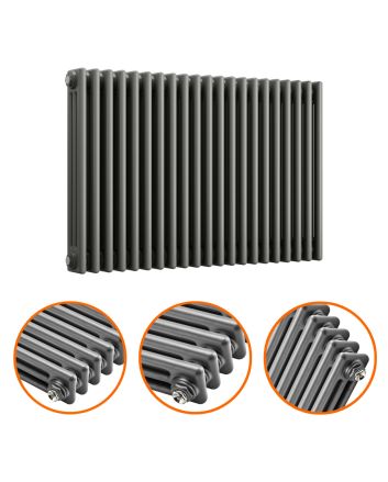 600 x 1013mm Anthracite Horizontal Traditional 3 Column Radiator