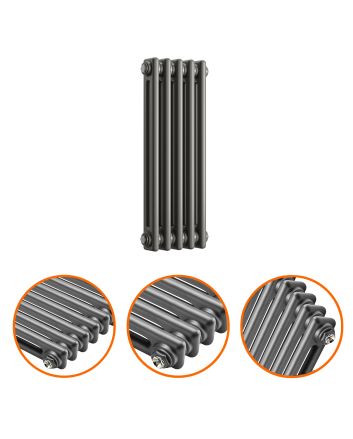 600 x 249mm Anthracite Horizontal Traditional 2 Column Radiator