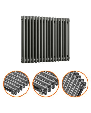 600 x 788mm Anthracite Horizontal Traditional 2 Column Radiator