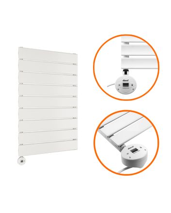 630 x 400mm Electric White Single Flat Panel Vertical Radiator