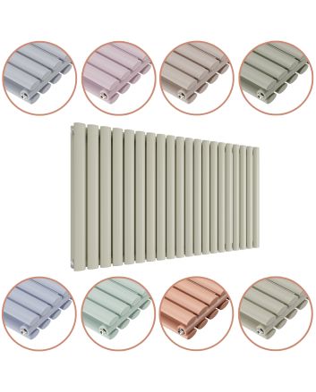 635 x 1180mm 'Pick A Pastel' Double Oval Tube Horizontal Radiator
