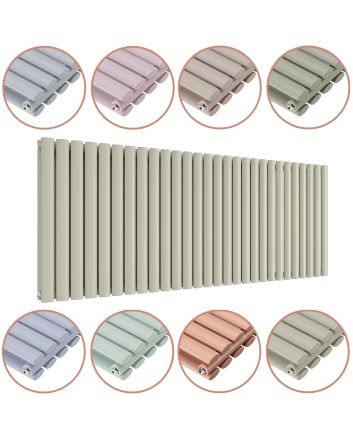 635 x 1652mm 'Pick A Pastel' Double Oval Tube Horizontal Radiator