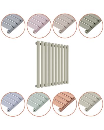 635 x 595mm 'Pick A Pastel' Single Oval Tube Horizontal Radiator