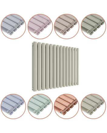 635 x 834mm 'Pick A Pastel' Double Oval Tube Horizontal Radiator