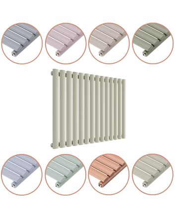 635 x 834mm 'Pick A Pastel' Single Oval Tube Horizontal Radiator 