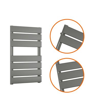 650 x 400mm Anthracite Heated Towel Rail, Bathroom Radiator
