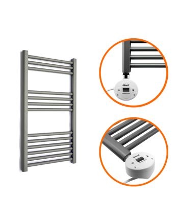 800 x 400mm Electric Anthracite Heated Towel Rail