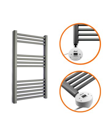 800 x 500mm Electric Anthracite Heated Towel Rail