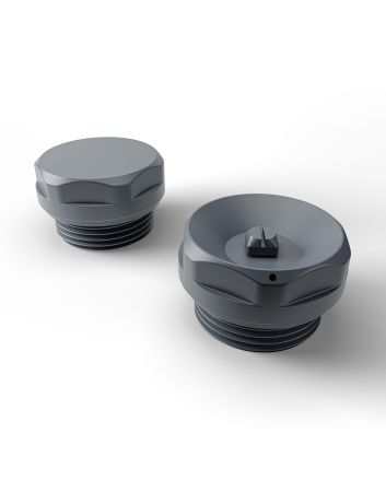 1/2" Anthracite Radiator Bleed Valve & Blanking Plug Set