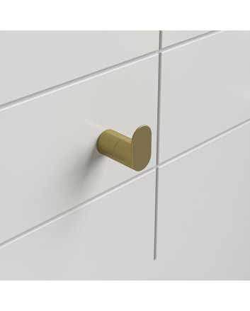 Modern Brushed Brass Towel Holder / Dressing Gown Hook