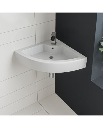 Carezza Curved Wall Hung Corner Basin