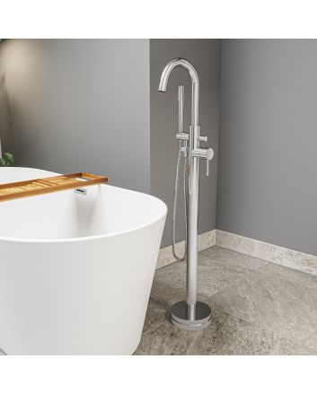 Darwin Chrome Floor Mounted Freestanding Bath Shower Mixer