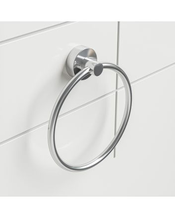 Modern Chrome Towel Holder / Ring, Round Design