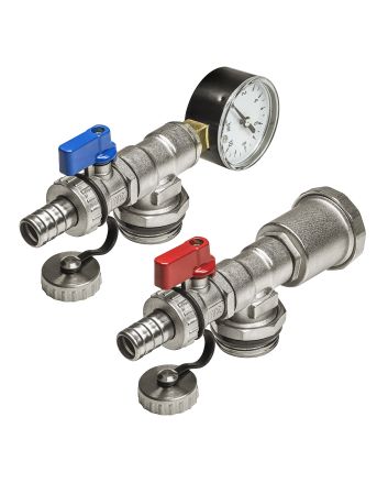 Toasty Toes, Fill & Drain Valves With Pressure Gauge
