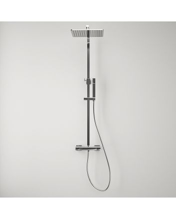 Lucerne Chrome Thermostatic Shower, Square Head