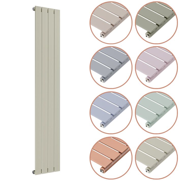 1780 x 280mm 'Pick A Pastel' Single Flat Panel Vertical Radiator